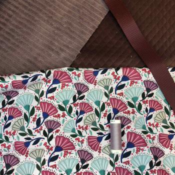 Canvas, Garden Stories by Emjo-Design, Rosa mit Kombinationsmaterial